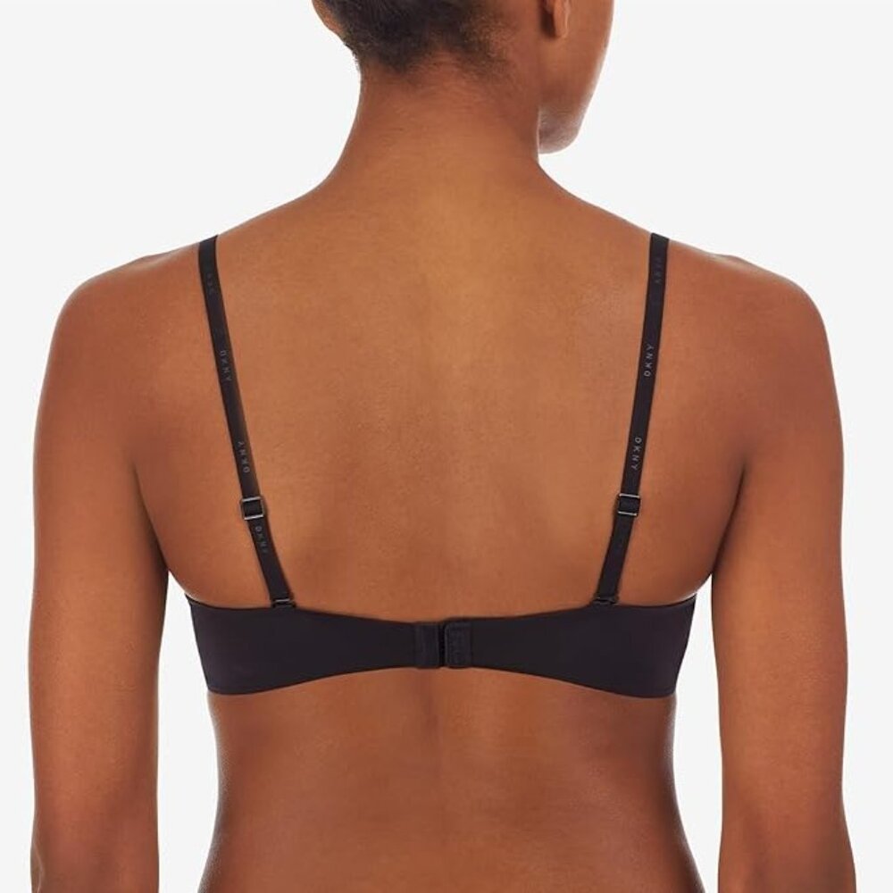 DKNY Womens Underwire Sexy T-Shirt Bra Black 32C - Picture 2 of 7